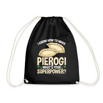 Pierogi Maker Quelle est votre superpuissance Polish FoodPi - Sac de sport léger - noir - Devant