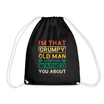 I'm that grumpy old man - Turnbeutel - Schwarz - Vorne
