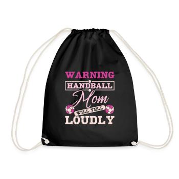 Handball mom will yell loudly - Turnbeutel - Schwarz - Vorne