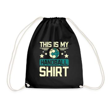 This is my handball - Turnbeutel - Schwarz - Vorne