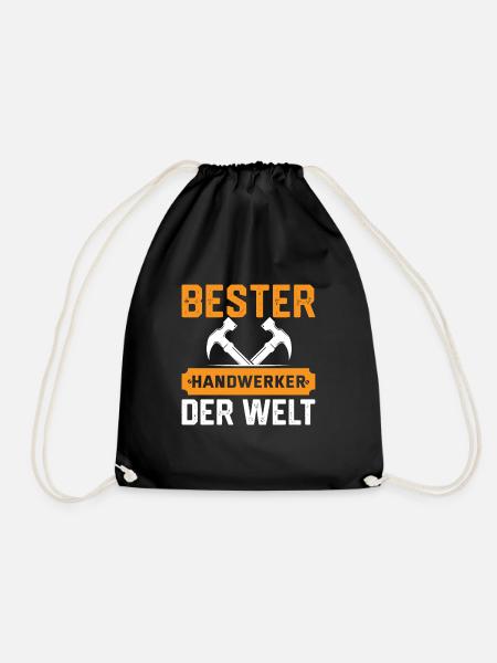 Bester Handwerker der Welt Lustig Handwerk - Turnbeutel - Schwarz