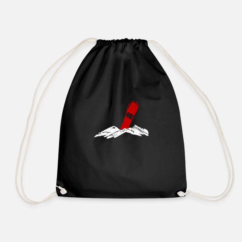 Snowboard In Snowboarder Snowboarder Wintersport - Turnbeutel - Schwarz