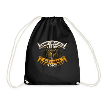 Krav Maga Apparel Israeli Self - Drawstring Bag - black - Front