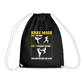 Krav Maga Apparel Israeli Self - Drawstring Bag - black - Front