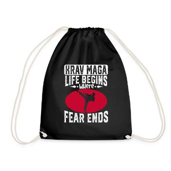 Krav Maga Apparel Israeli Self - Drawstring Bag - black - Front