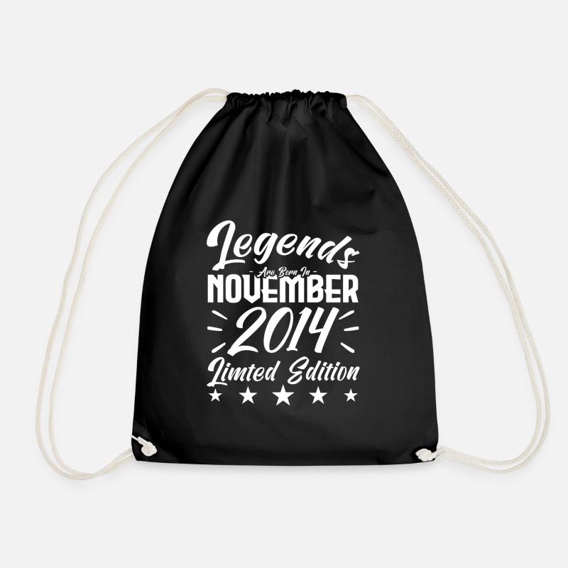 Legenden werden im Jubiläumsgeschenk November 2014 geboren - Turnbeutel - Schwarz