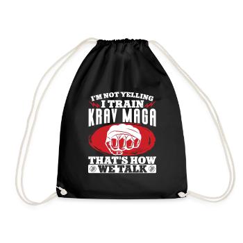 Krav Maga Apparel Israeli Self - Drawstring Bag - black - Front