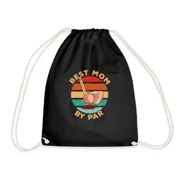 Drôle rétro meilleure maman par Golf Mama cadeau - Sac de sport léger - noir - Devant