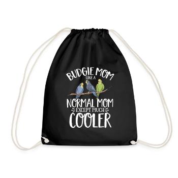 Budgerigar Perruche Oiseau Cadeau pour animaux de compagnie - Sac de sport léger - noir - Devant