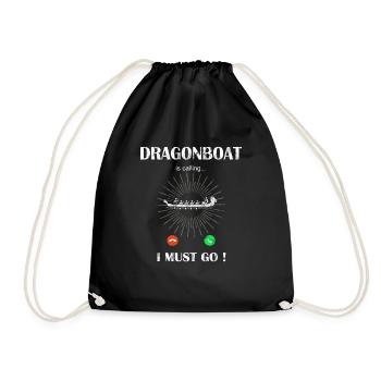 Dragon Boat Race Festival Dragon Boat - Drawstring Bag - black - Front
