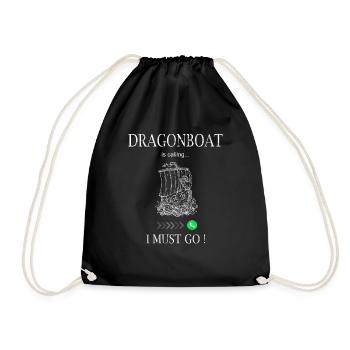 Dragon Boat Race Festival Dragon Boat - Drawstring Bag - black - Front
