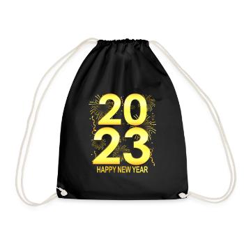 Fête pour le Nouvel An 2023 - Bonne année - Sac de sport léger - noir - Devant