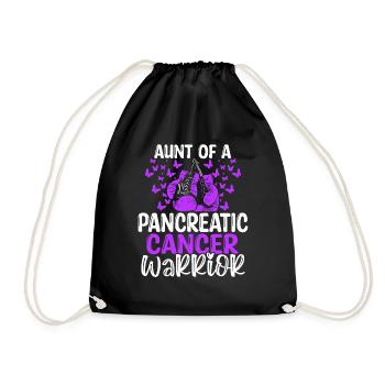 Pancreatic Cancer Awareness Aunt Nephew Niece - Turnbeutel - Schwarz - Vorne