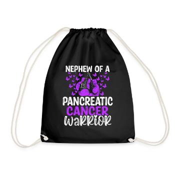 Pancreatic Cancer Awareness Nephew Aunt Uncle - Turnbeutel - Schwarz - Vorne