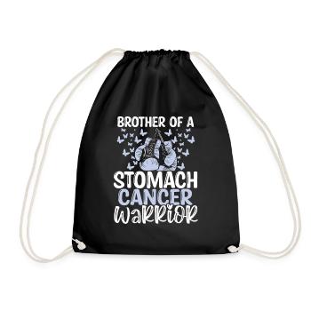 Stomach Cancer Awareness Brother Twins Sibling - Turnbeutel - Schwarz - Vorne