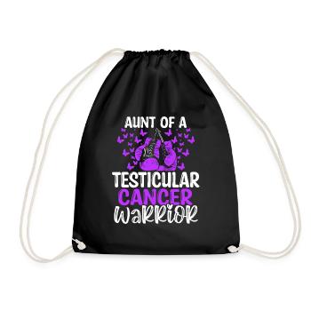 Testicular Cancer Awareness Aunt Nephew Niece - Turnbeutel - Schwarz - Vorne