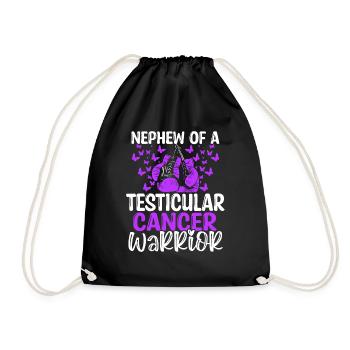 Testicular Cancer Awareness Nephew Aunt Uncle - Turnbeutel - Schwarz - Vorne