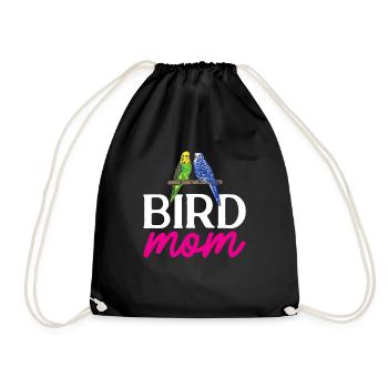 Budgerigar Perruche Oiseau Cadeau pour animaux de compagnie - Sac de sport léger - noir - Devant