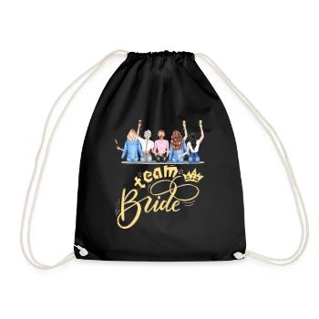 Braut Braut Hochzeit Junggesellenabschied Brautjungfernabschied - Turnbeutel - Schwarz - Vorne