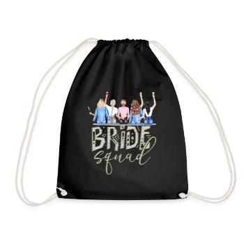 Braut Braut Hochzeit Junggesellenabschied Brautjungfernabschied - Turnbeutel - Schwarz - Vorne