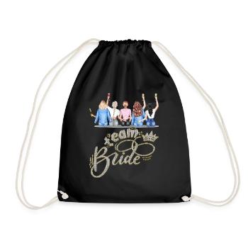 Braut Braut Hochzeit Junggesellenabschied Brautjungfernabschied - Turnbeutel - Schwarz - Vorne