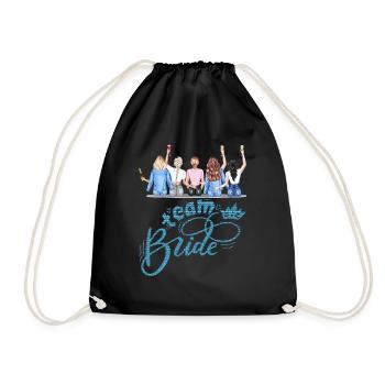 Braut Braut Hochzeit Junggesellenabschied Brautjungfernabschied - Turnbeutel - Schwarz - Vorne