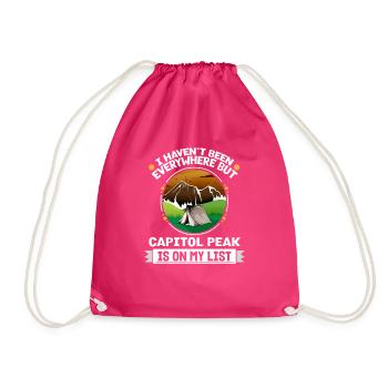 Capitol Peak Is On My List Hiking Camping Hiker - Turnbeutel - Fuchsia - Vorne