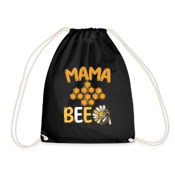 Mama Bee Imker Imkerin Honig Bauer Bienen - Turnbeutel - Schwarz - Vorne