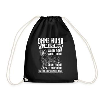 Hundeliebhaber Hunde Geschenk Hunde Besitzer Hunde - Turnbeutel - Schwarz - Vorne