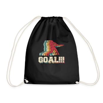 Retro Vintage Baseball Goal Funny Baseball Player - Turnbeutel - Schwarz - Vorne