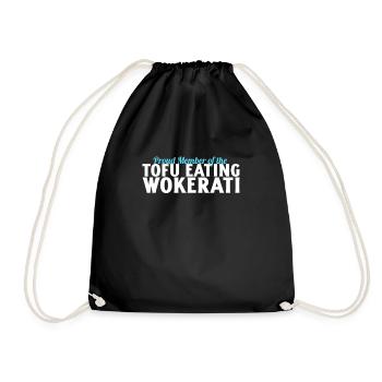 Drôle de fier membre de la fourmi Wokerati mangeuse de tofu - Sac de sport léger - noir - Devant