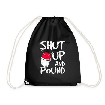 Shut Up Pound Cardio Drumming Fitness Class Workou - Drawstring Bag - black - Front