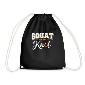 Workout Squat Bride Wedding Prep Cool Fitness Love - Turnbeutel - Schwarz - Vorne