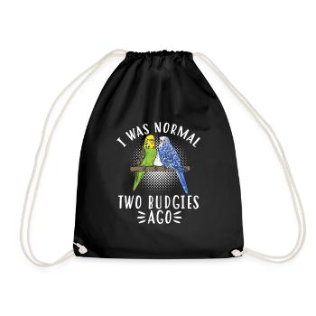 Budgerigar Perruche Oiseau Cadeau pour animaux de compagnie - Sac de sport léger - noir - Devant
