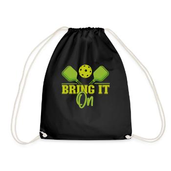 Pickleball Bring It On - Drawstring Bag - black - Front