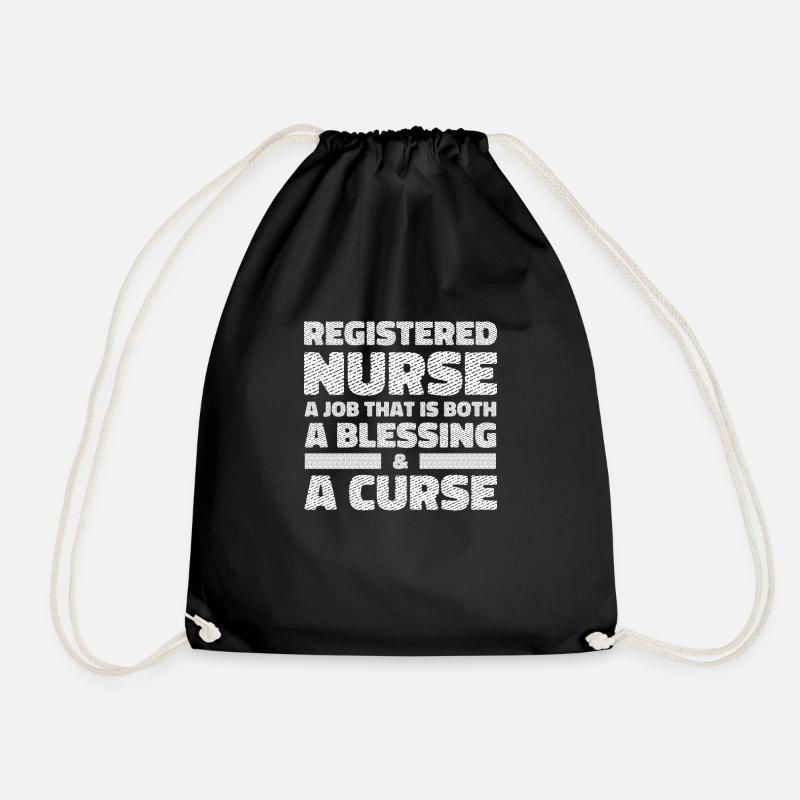 Nurse - Drawstring Bag - black