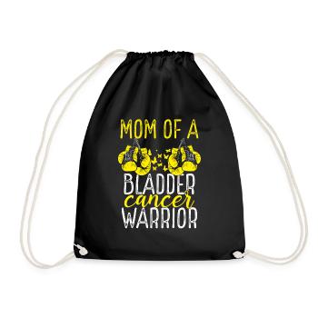 Mom Bladder Cancer Awareness Mothers Day Mama - Drawstring Bag - black - Front