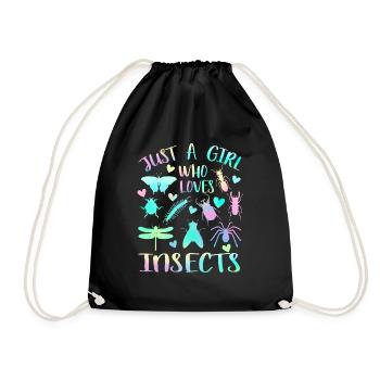 Juste une fille qui aime les insectes - Sac de sport léger - noir - Devant