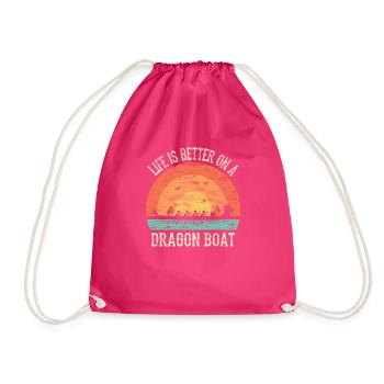 Course de bateaux-dragons chinois - Sac de sport léger - fuchsia - Devant