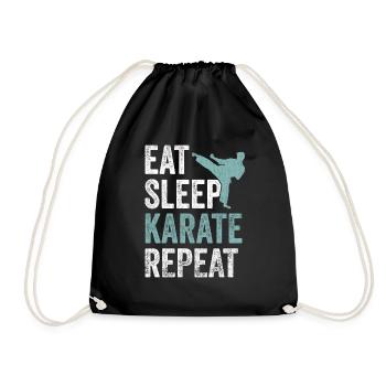 Manger Dormir Karaté Répéter Karaté - Sac de sport léger - noir - Devant