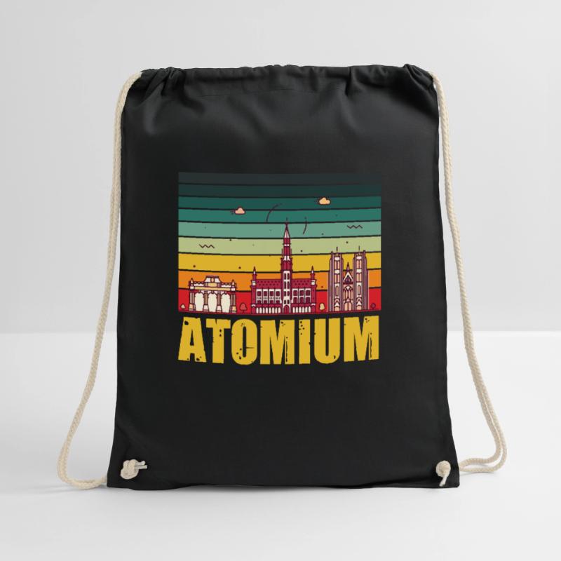 Brussels Atomium Science Atomic nuclei Physics Atom Drawstring Bag