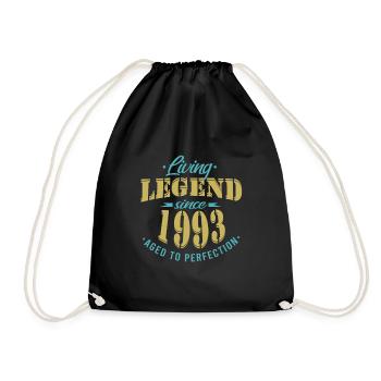 Lebende Legende seit 1993 Geburtstag Modern - Turnbeutel - Schwarz - Vorne