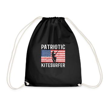 usa Kitesurfeur patriotique. Kitesurf - Sac de sport léger - noir - Devant