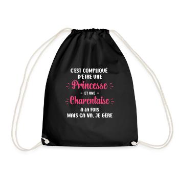 Princesse charentaise - Sac de sport léger - noir - Devant