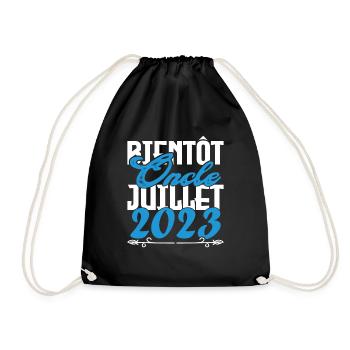 Annonce grossesse. bientôt Oncle Juillet 2023. - Sac de sport léger - noir - Devant