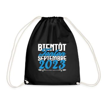 Annonce grossesse. bientôt Tonton Septembre 2023. - Sac de sport léger - noir - Devant
