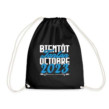 Annonce grossesse. bientôt Tonton Octobre 2023. - Sac de sport léger - noir - Devant
