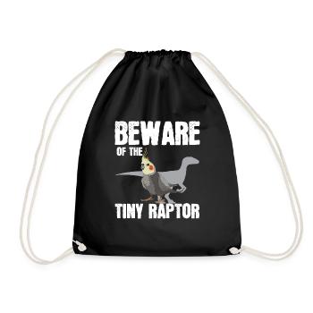 cockatiel cockatoo parrot bird gift - Drawstring Bag - black - Front