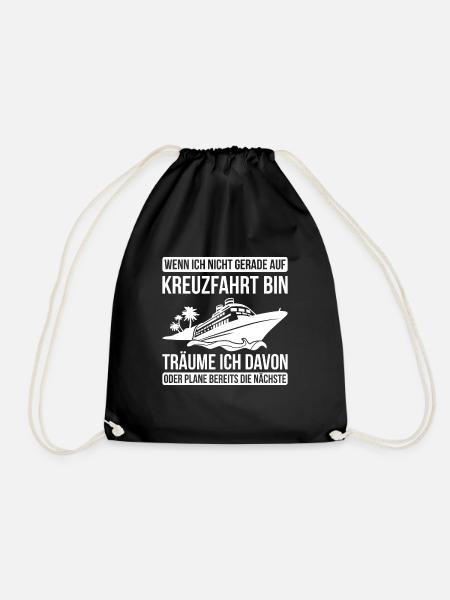 Wenn Ich Nicht Gerade Auf Kreuzfahrt Bin Geschenk - Turnbeutel - Schwarz