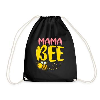 Mama Bee Imker Imkerin Honig Bauer Bienen - Turnbeutel - Schwarz - Vorne